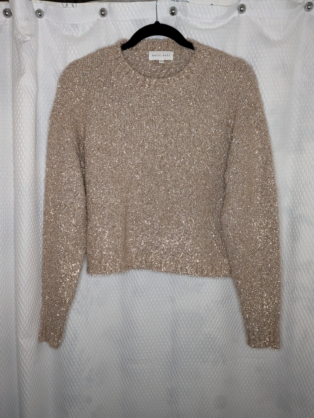 Bella Dahl Champagne Shimmer Crewneck Sweater